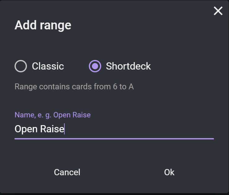 Freebetrange ShortDeck