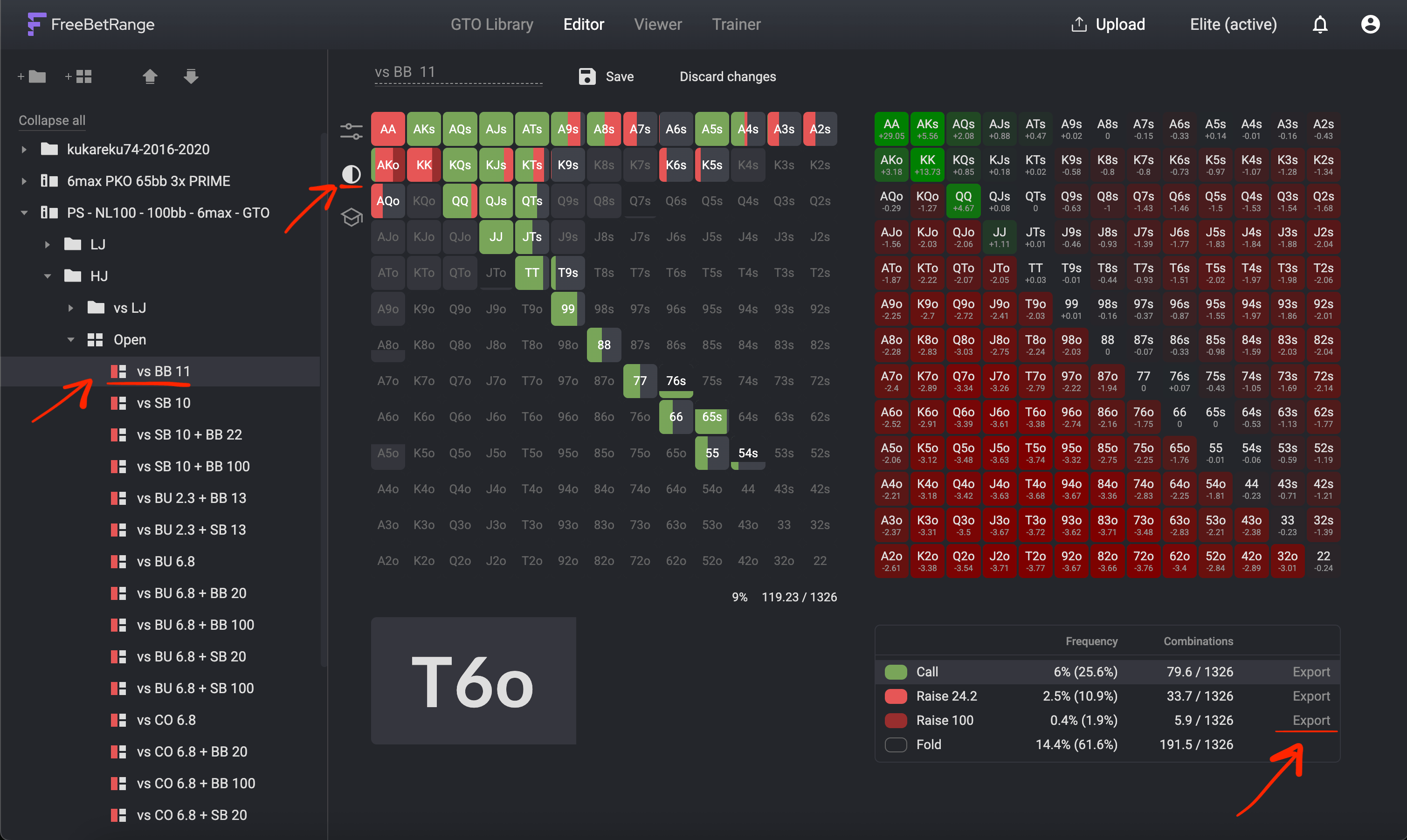 Export one action range from Editor