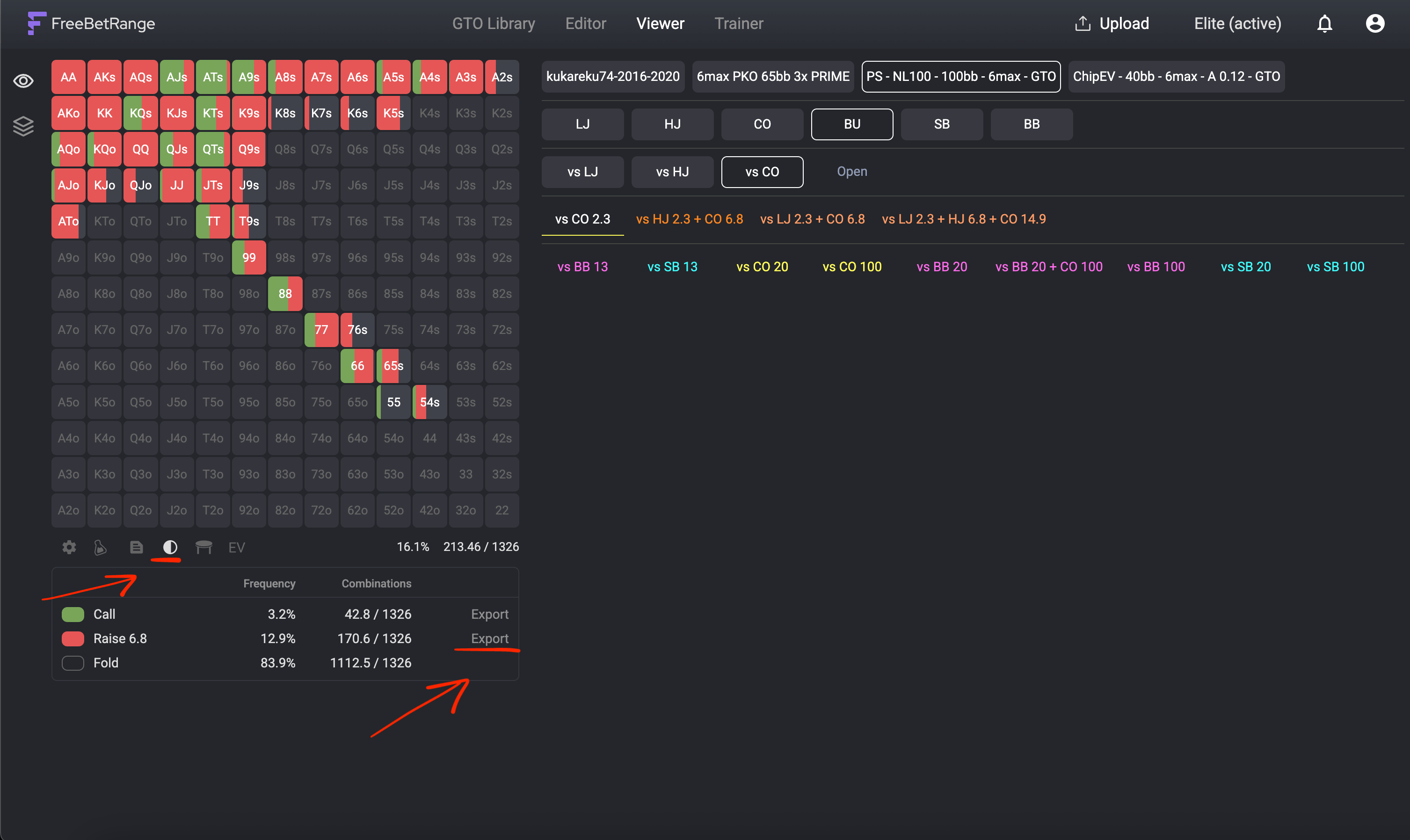 Export one action range from Viewer