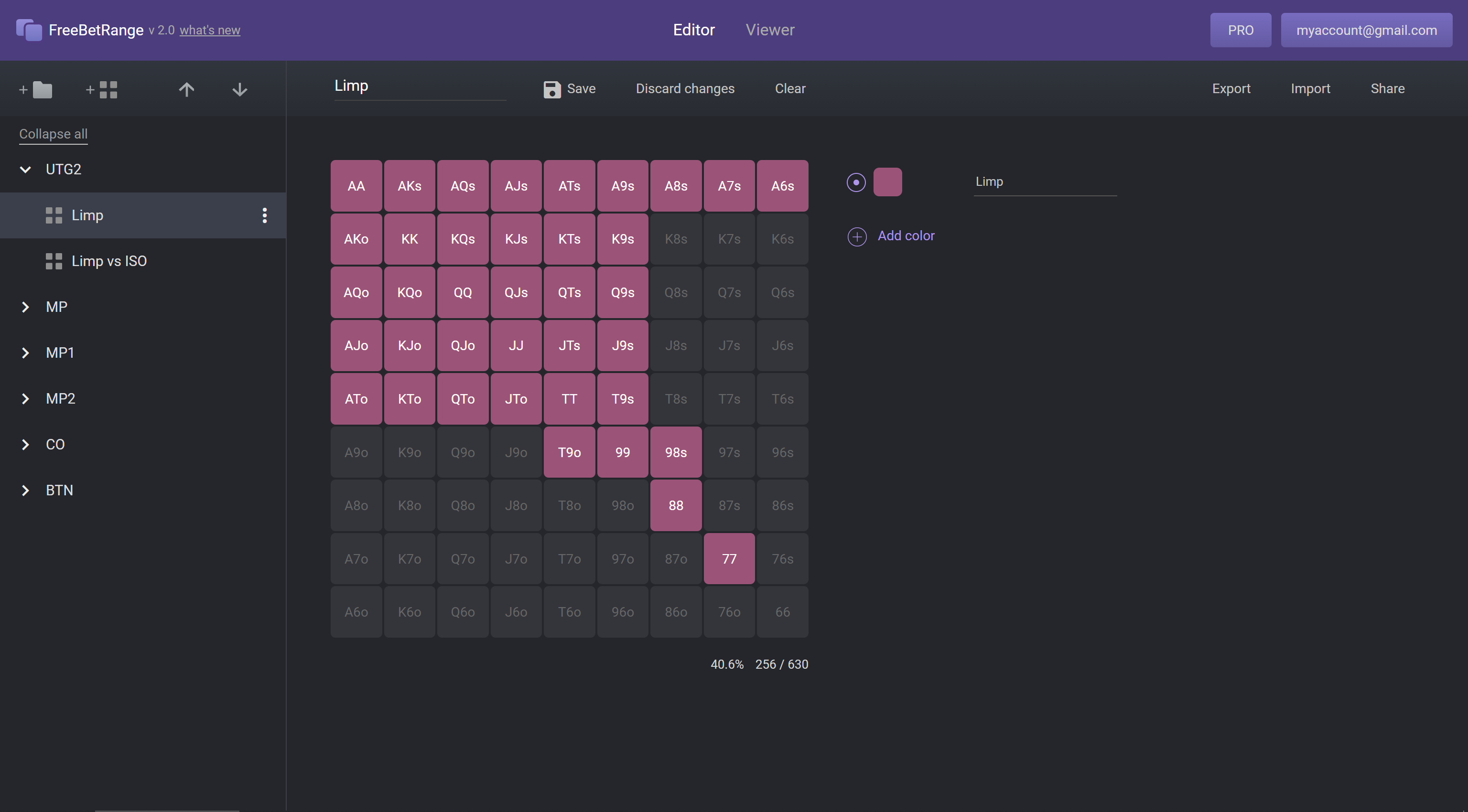 Shortdeck range editor